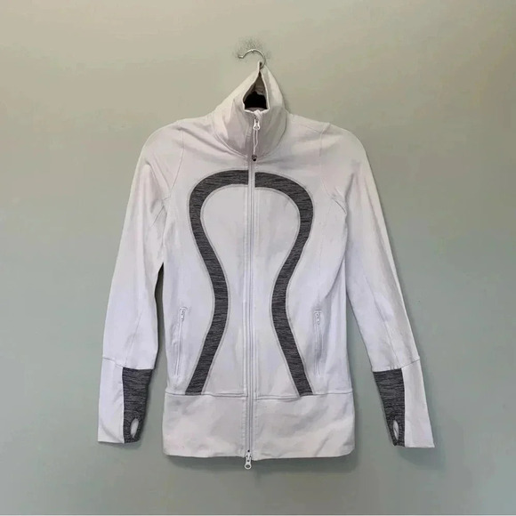 lululemon athletica Tops - Lululemon white  scuba hoodie 4